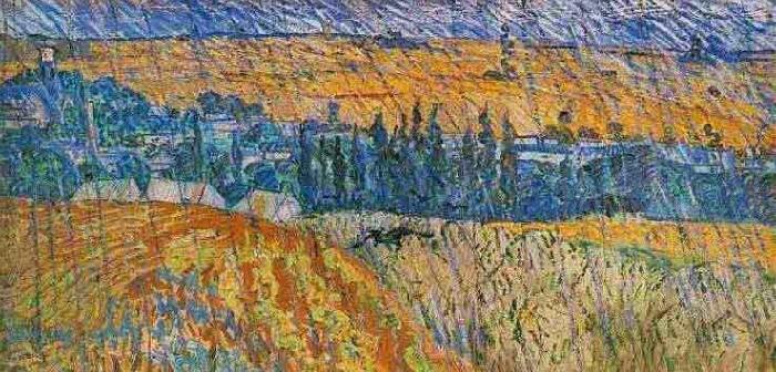 Landscape at Auvers in the Rain, Vincent Van Gogh